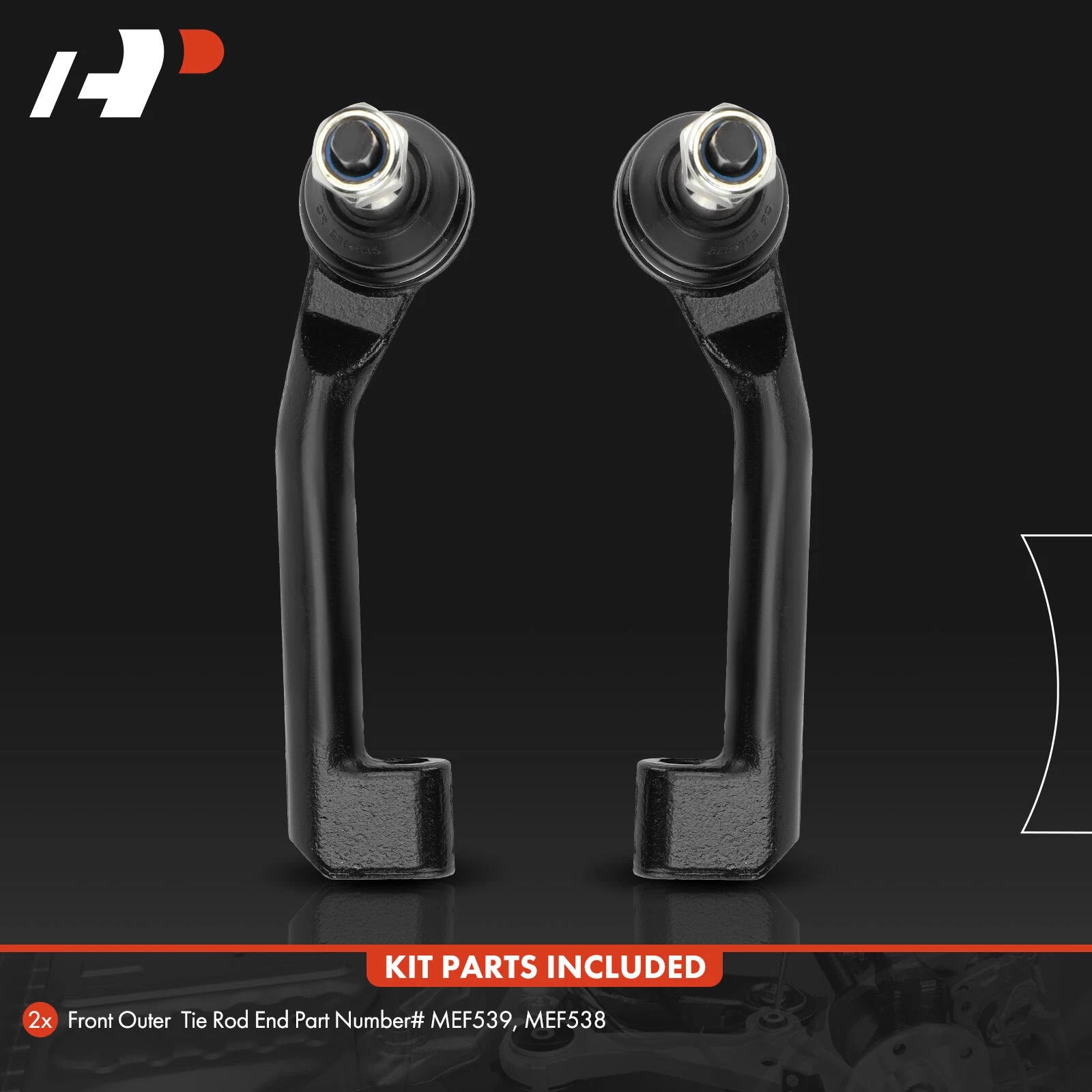 2X Front Outer Side Tie Rod End for Ford Explorer (2020–2023)
