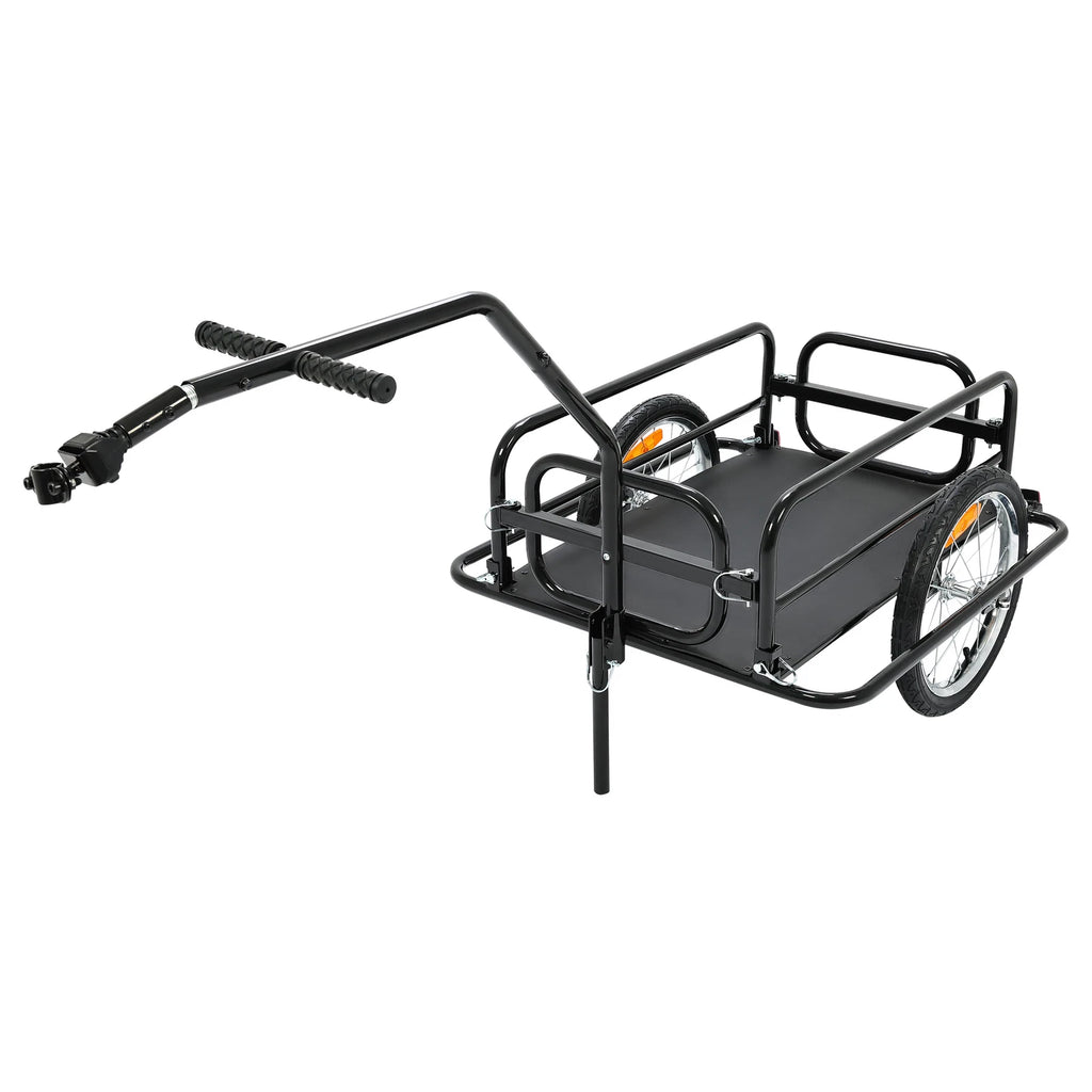180LBS Universal Black Steel Bike Frame Cargo Trailer with Hitch