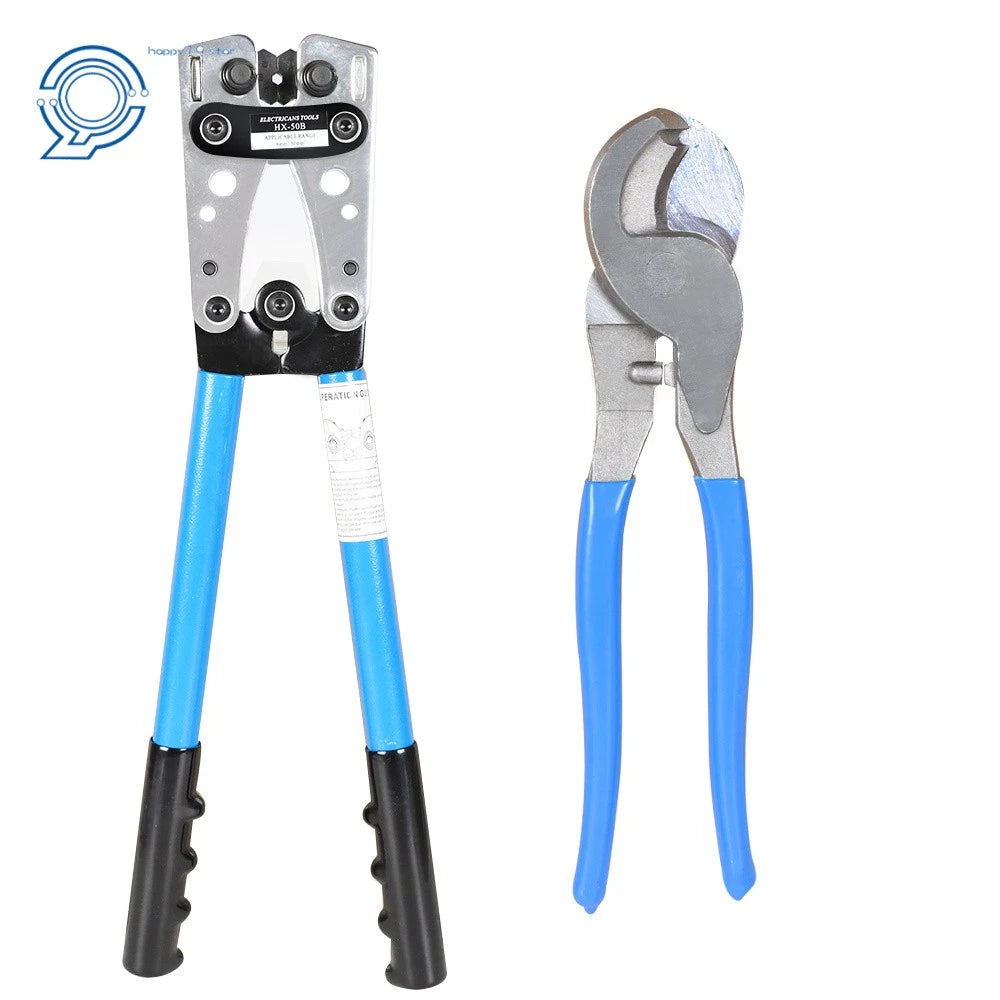 Battery Cable Lug Crimping Tool for Automotive Use (10-0 AWG)