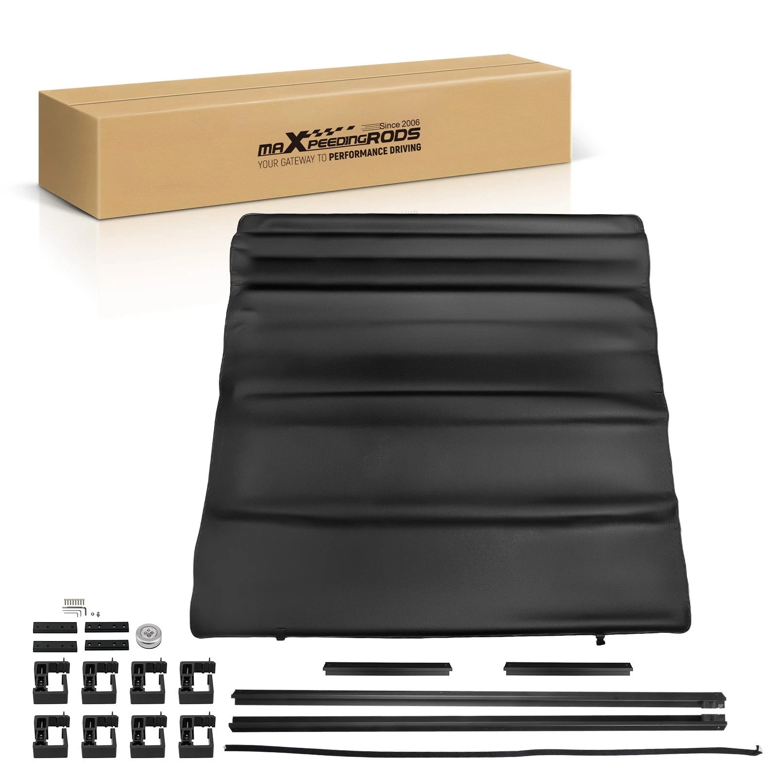 8FT Roll-Up Bed Cover for Chevrolet Silverado GMC Sierra (1988–2007) with LED