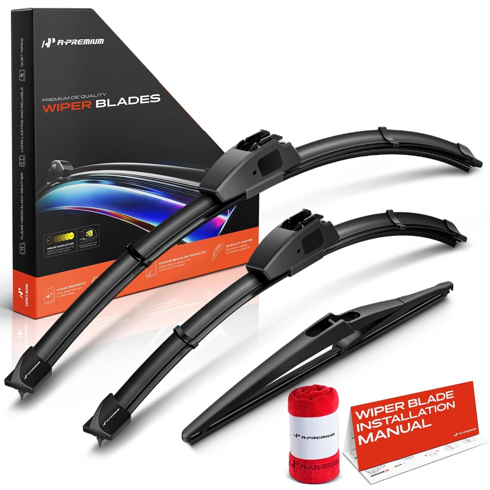 Set of 3 Windshield Wiper Blades for Nissan Juke (2011–2017)