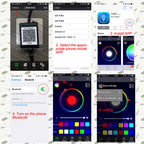 RGB Multi-Color LED Interior Strips for Car (Bluetooth Control)