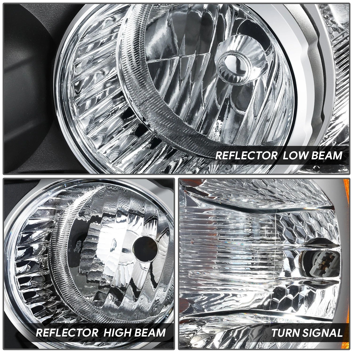 Driver Side Headlight Assembly for Chevy Sonic (2012–2016) OE Style Chrome Bezel