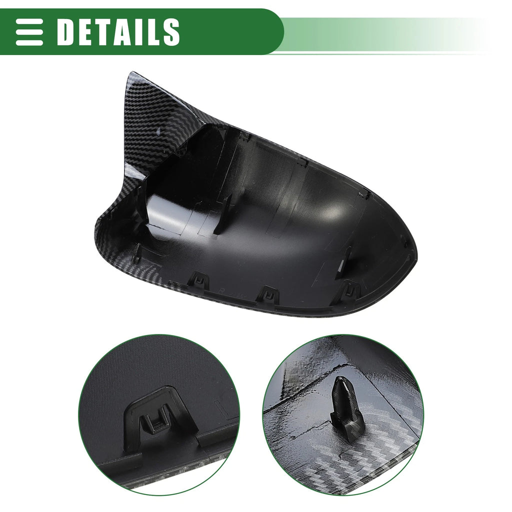 Set of 2 Rearview Mirror Covers for BMW F15 X5 F16 X6 (2014–2017) Black