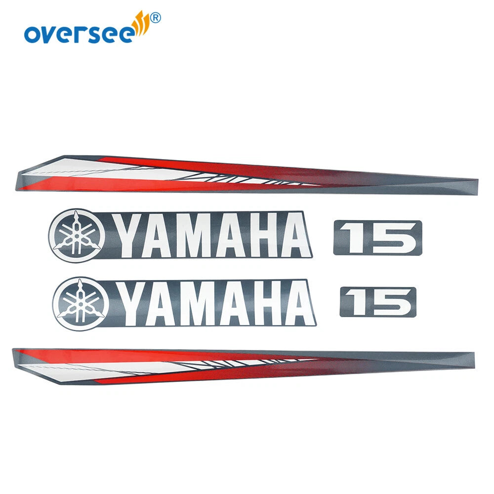 Sticker Kit for Yamaha 15HP 2T Outboard (Anti-UV, Not Fade)