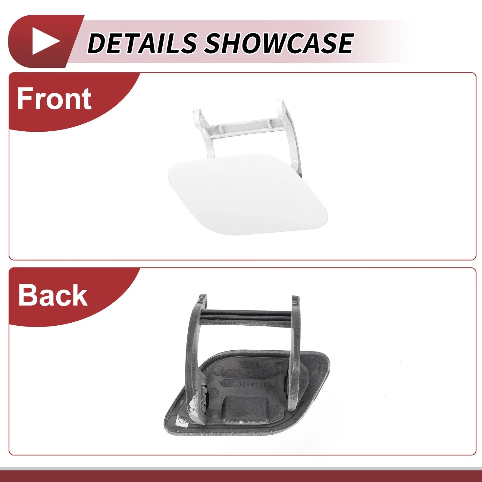 Front Right Washer Nozzle Cover Cap No. 51117210882 for BMW 740i (2011–2015) White