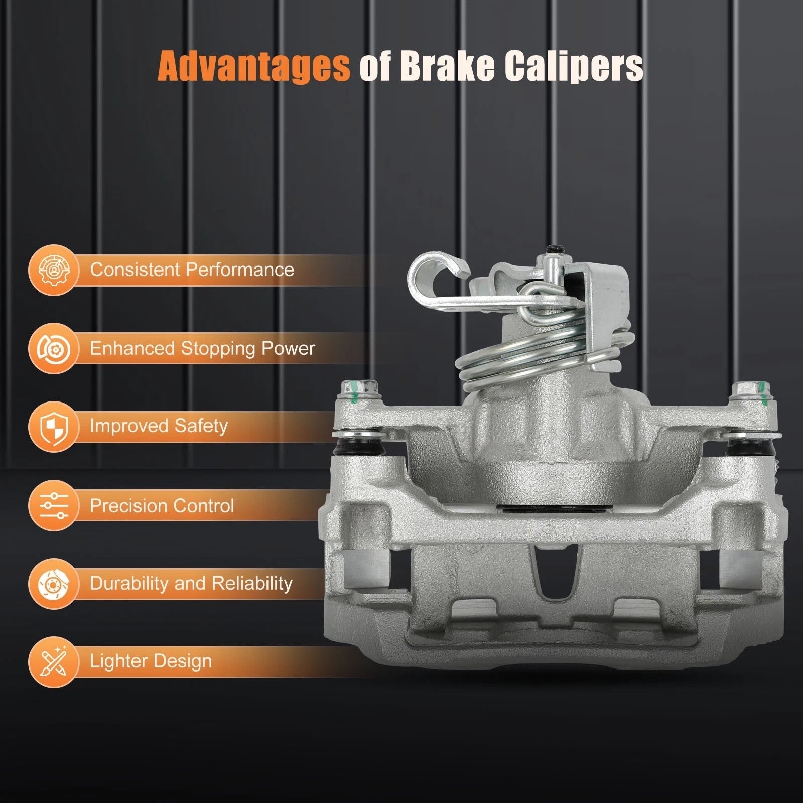 Rear Brake Calipers w/ Bracket Pair for Pontiac Montana (2005–2009)