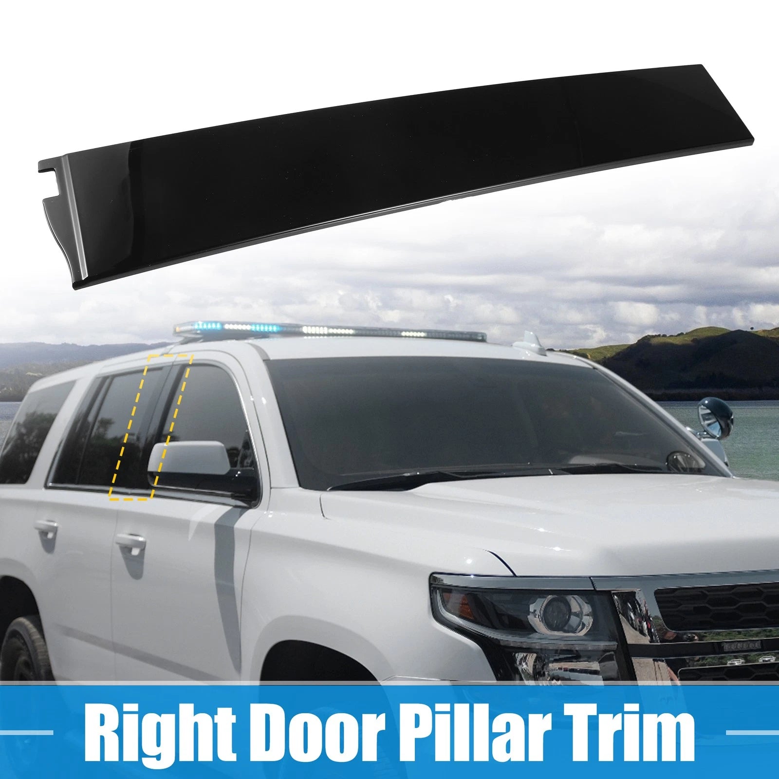 Door B Pillar Trim Panel Right for Cadillac Chevy (84263145)