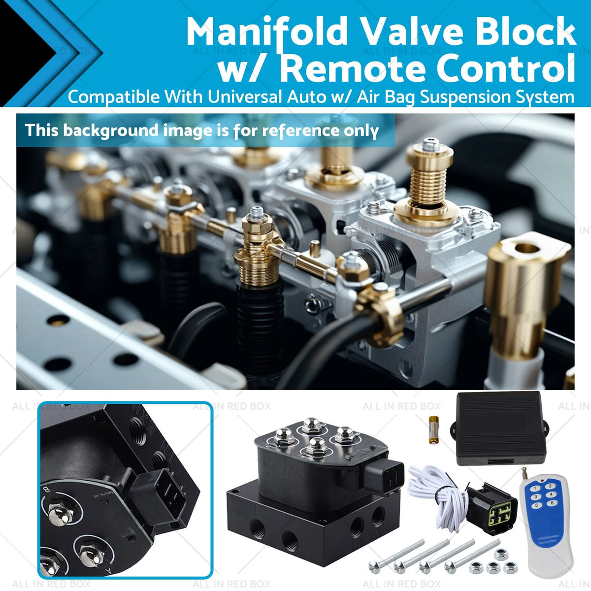 Manifold Valve Block Remote Control 0-200 PSI 1/4"NPT for Universal