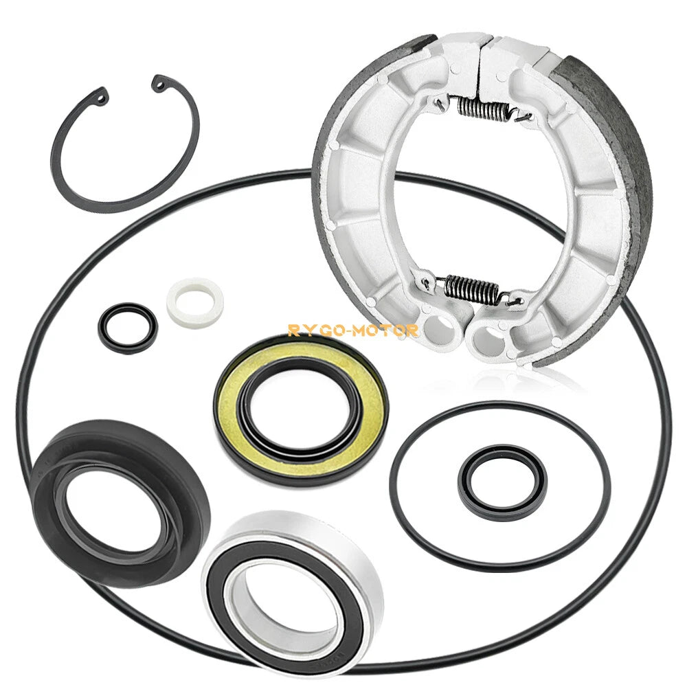 Rear Brake Drum Bearing Seals Kit & Shoes for Honda Rancher 420 (2007–2013)