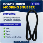 Set of 2 Rubber Mooring Snubbers for Marine Boat (28-1/2 inches)