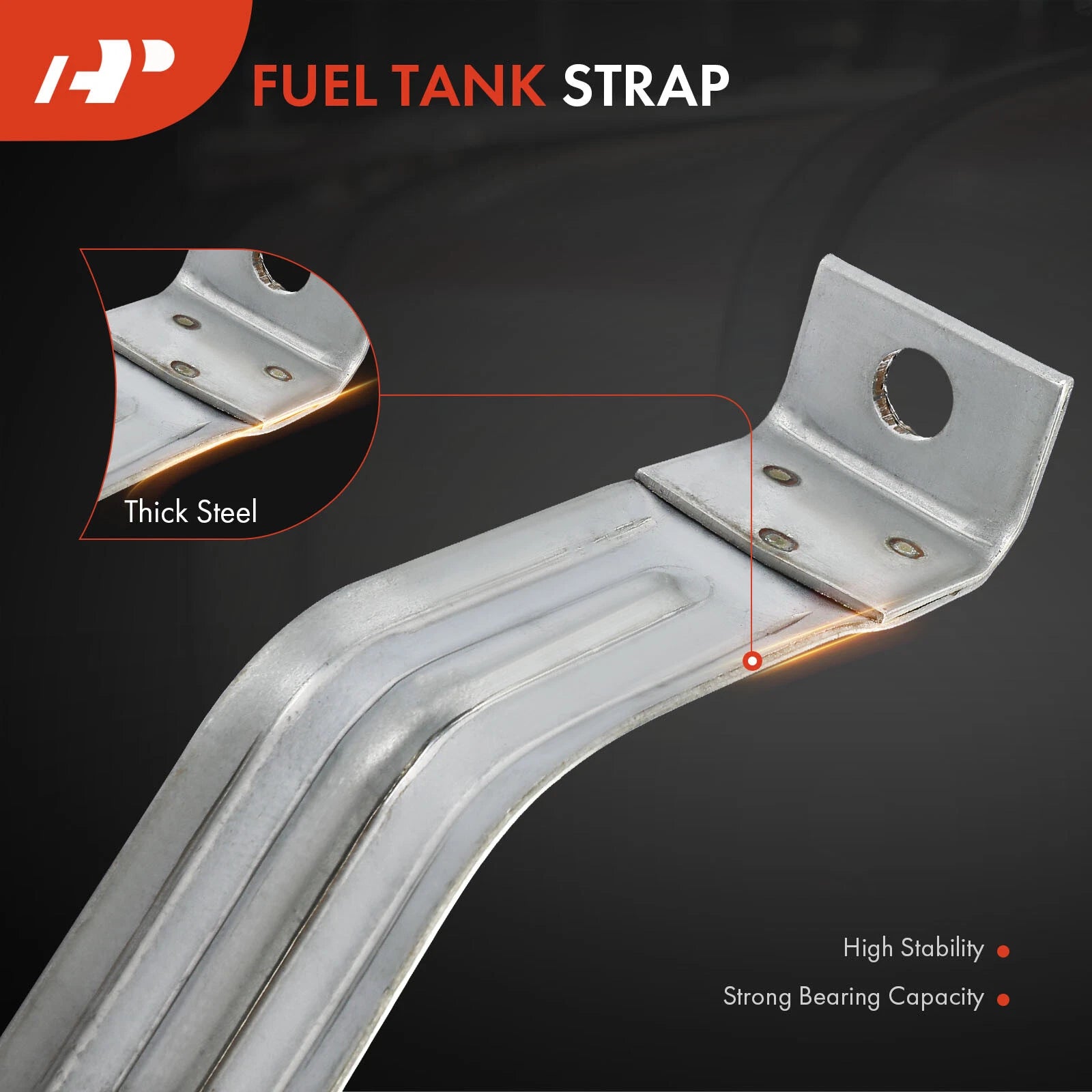 2X Steel Fuel Tank Strap for Ford Escort (1998–2003) Mercury Tracer (1998–1999)