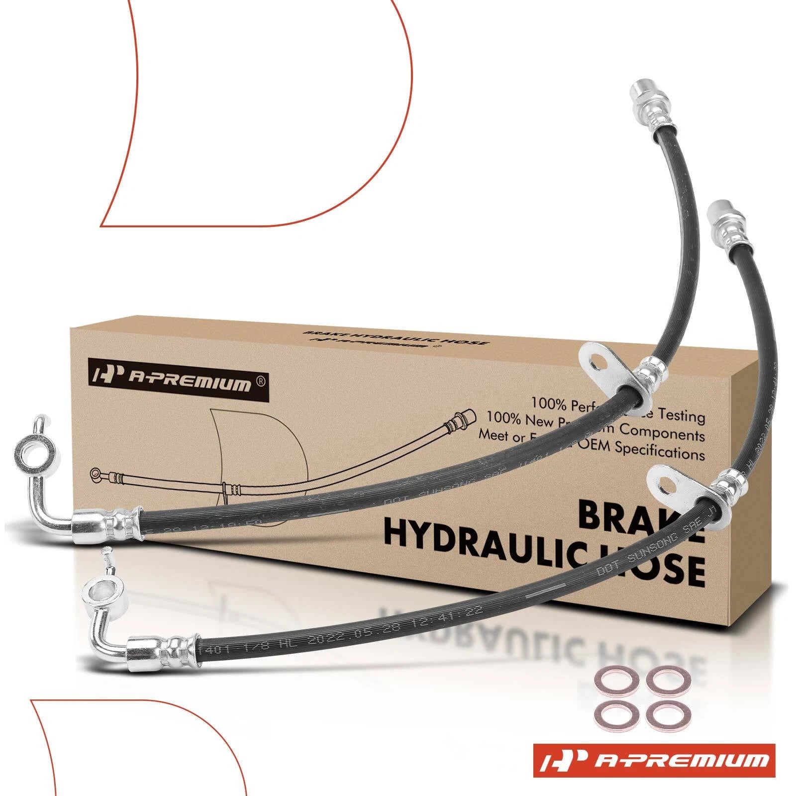 2X Rear Brake Hydraulic Hose for Subaru Forester (2014–2017)