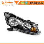 Set of 2 Black Housing Headlights Assembly for Honda Accord 2008–2012 L+R