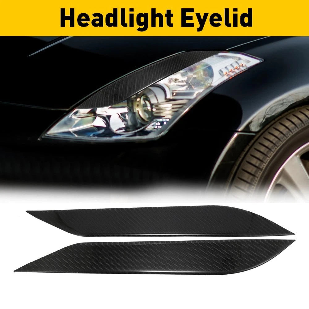 Carbon Fiber Headlight Eyelid Cover for Nissan 350Z (2003–2009)