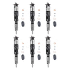 6Pack Common Rail Injectors for John Deere 4045T 6068T (RE531209 DZ100212)