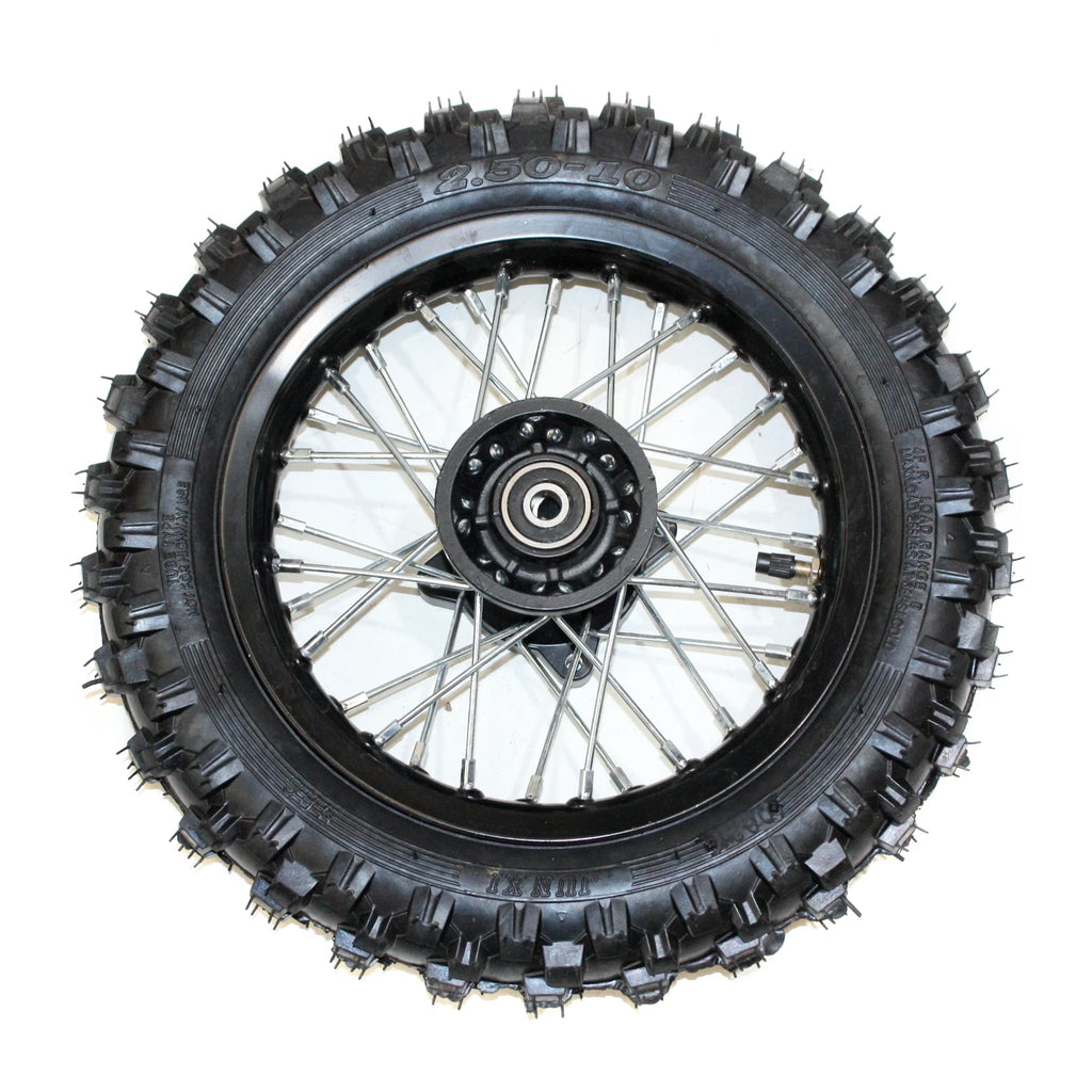 2.50-10 Front Wheel Rim + Knobby Tire for PIT PRO Dirt Bike (10")