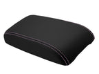 Leather Console Lid Armrest Cover for Ford Fusion (2010–2012) Pink Stitch