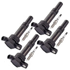 Set of 4 Ignition Coils + 4 Spark Plugs for Hyundai Elantra GT Tucson Kia Soul Forte5