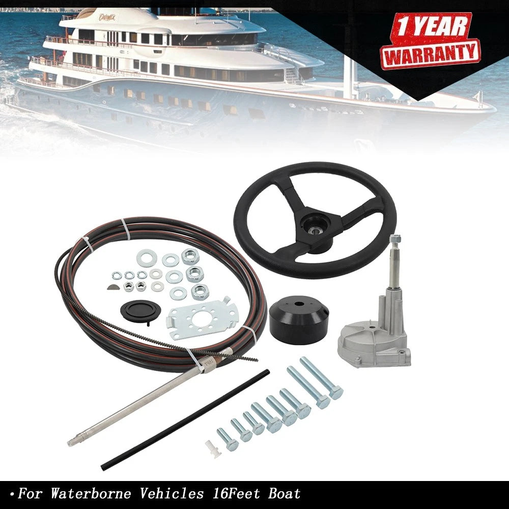 Rotary Steering System for Waterborne Vehicles 16 Feet Boat