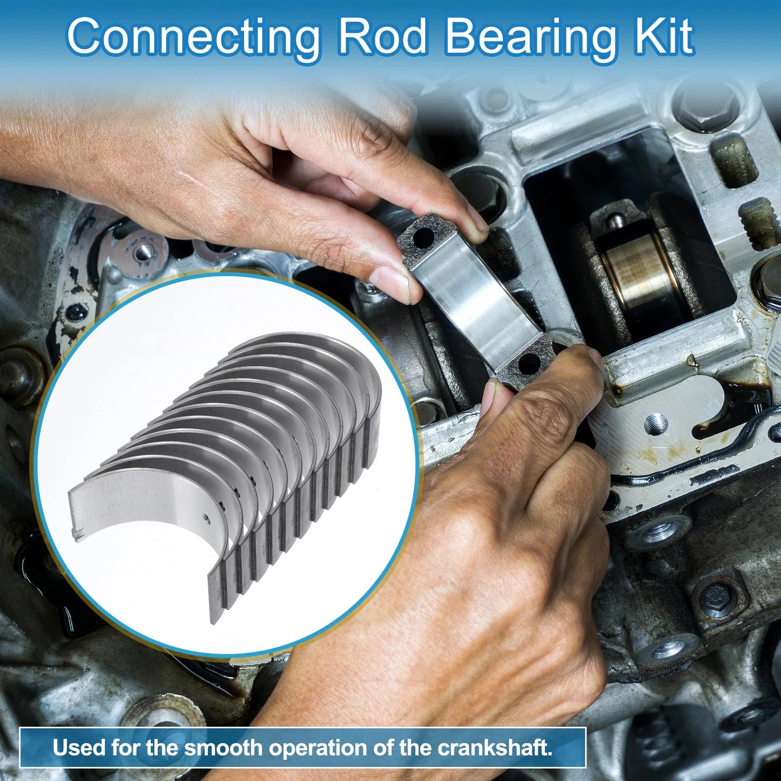 Set of 12 Connecting Rod Bearings for Toyota Land  No.1320247011
