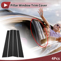 Set of 4 Door Pillar Window Trim for KIA Carens (2007–2012) Black
