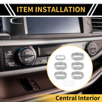 Air Conditioner Switch Knob Cover Ring for Ford F-150 (2015–2023) Silver Tone