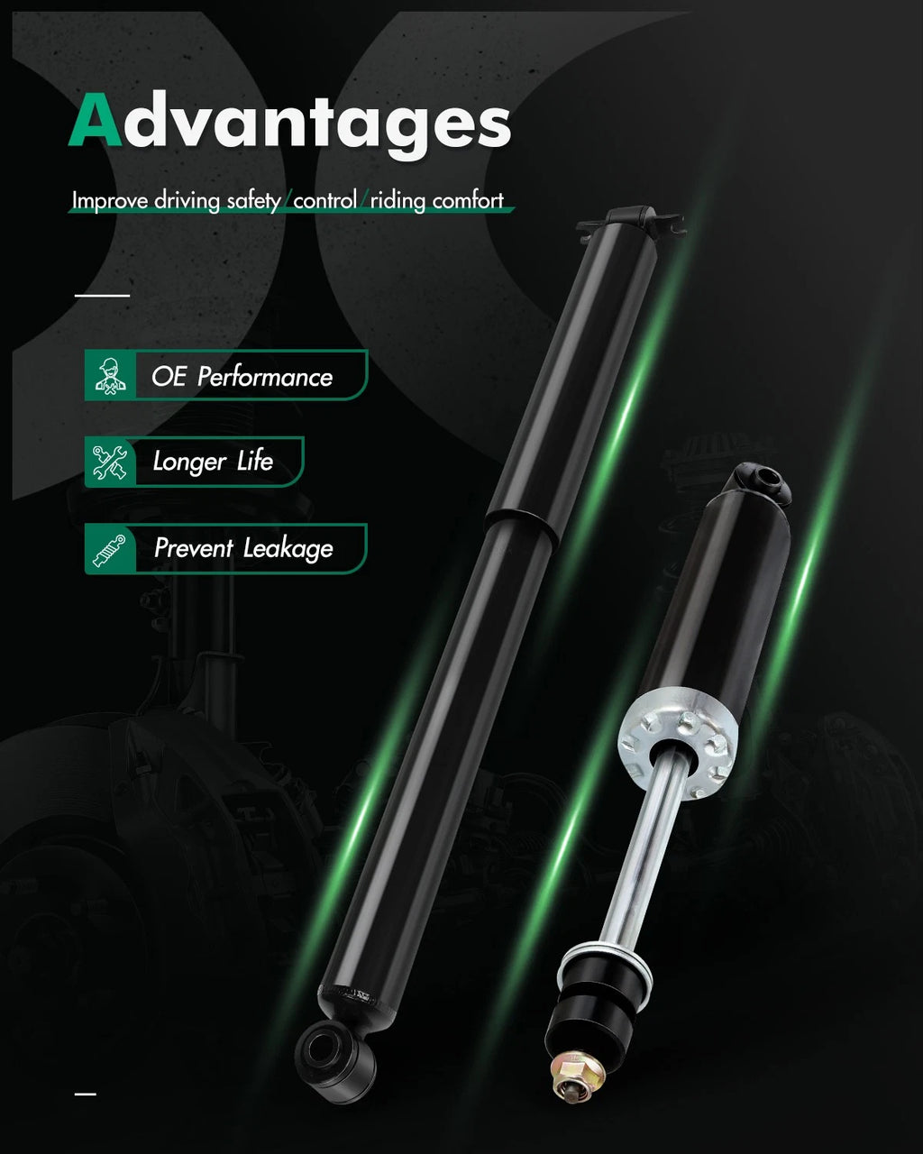 Set of 4 Shocks Struts for Dodge Dakota 4WD (1987–1996)