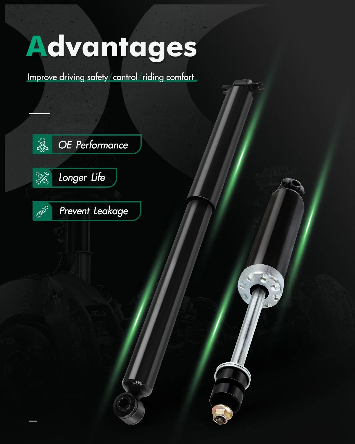 Set of 4 Shocks Struts for Dodge Dakota 4WD (1987–1996)