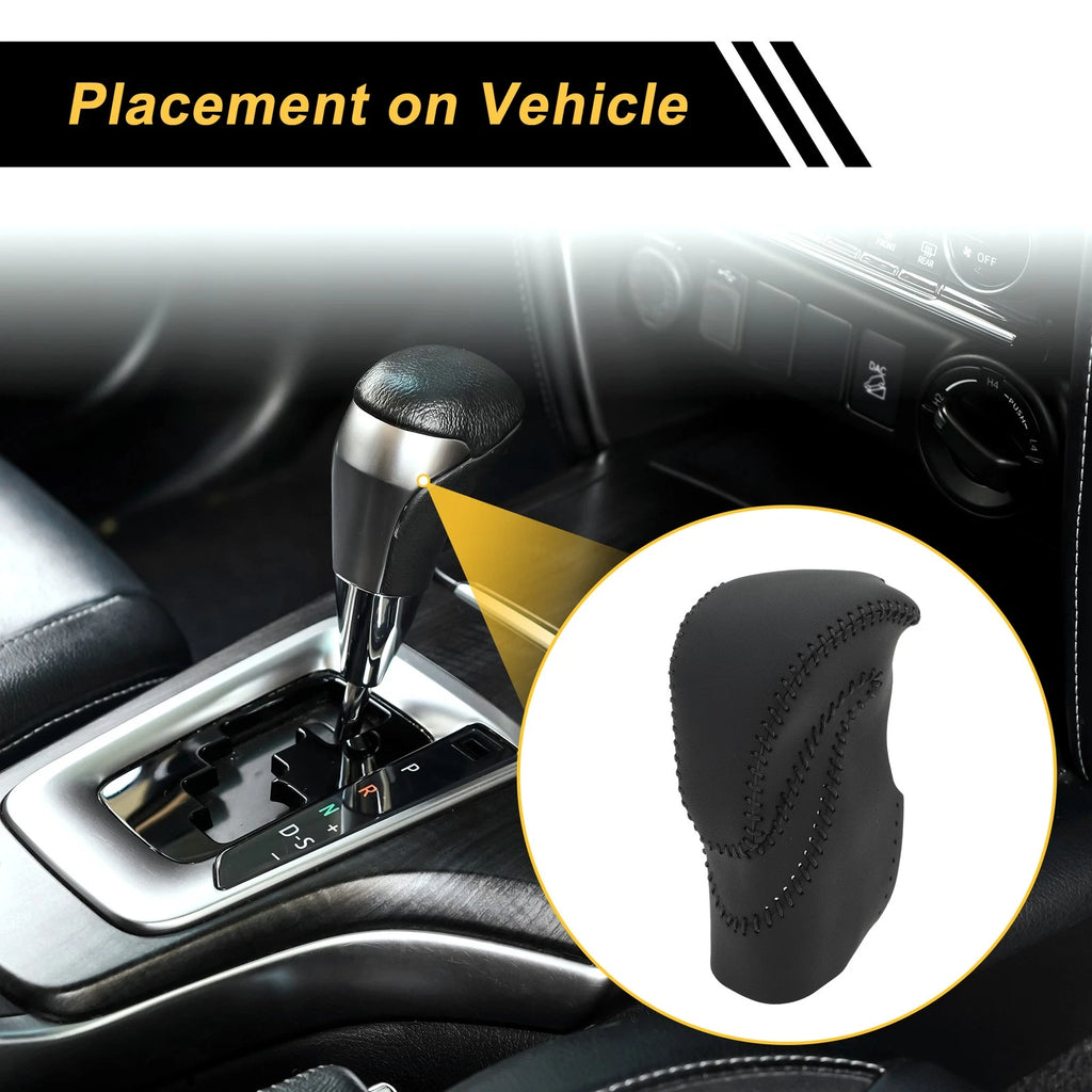 1 Pc Gear Shift Knob Cover for Honda Accord (2013–2017) Black Faux Leather