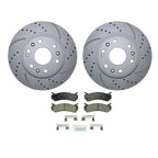 Front Brake Kit 330mm Drilled Disc Rotors & Bosch Pads for Chevy GMC