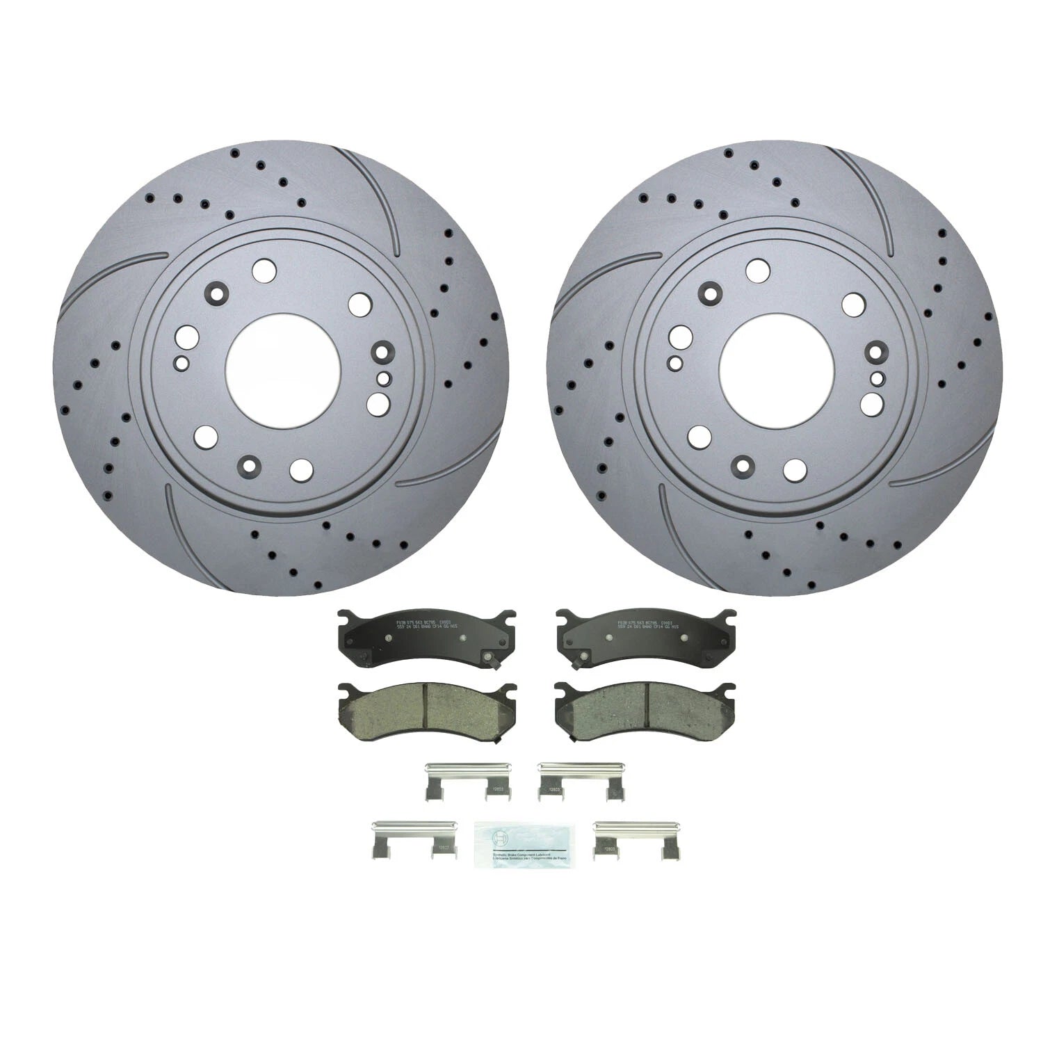 Front Brake Kit 330mm Drilled Disc Rotors & Bosch Pads for Chevy GMC