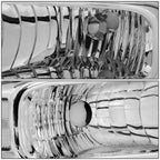 Pair of Chrome Clear Corner Headlight Lamps for Ford Super Duty (2005–2007)