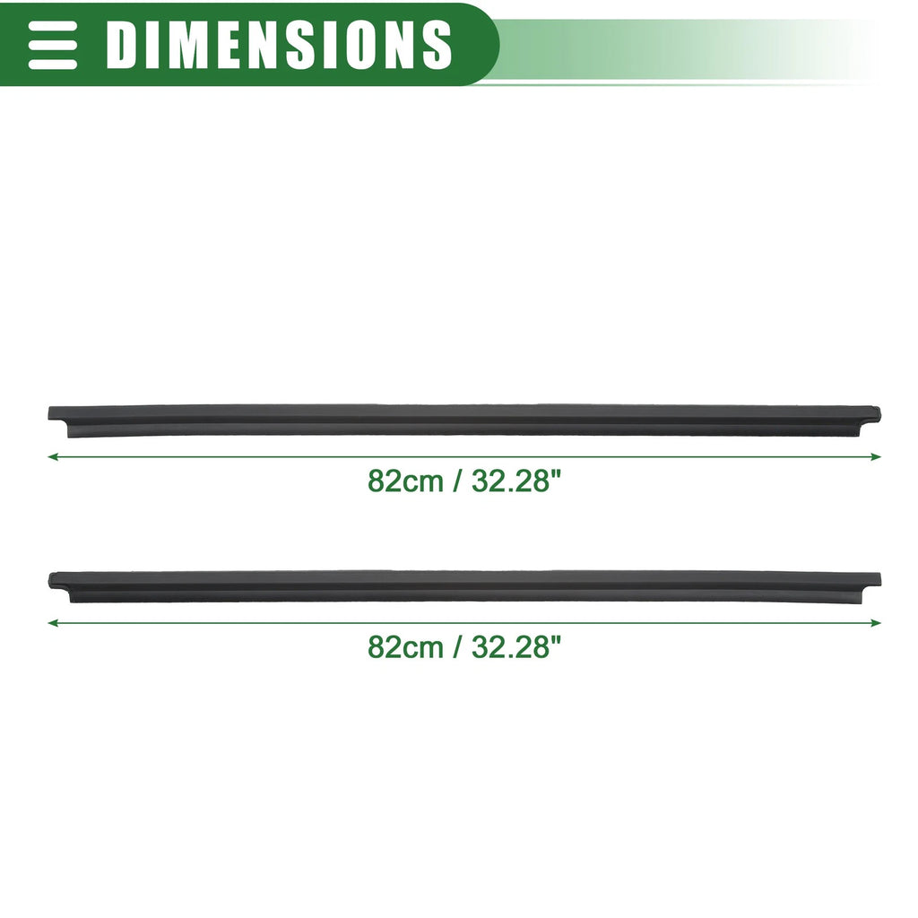 Set of 2 Front Left Right Door Window Belt Weatherstrip for Toyota Hilux (2005–2014)