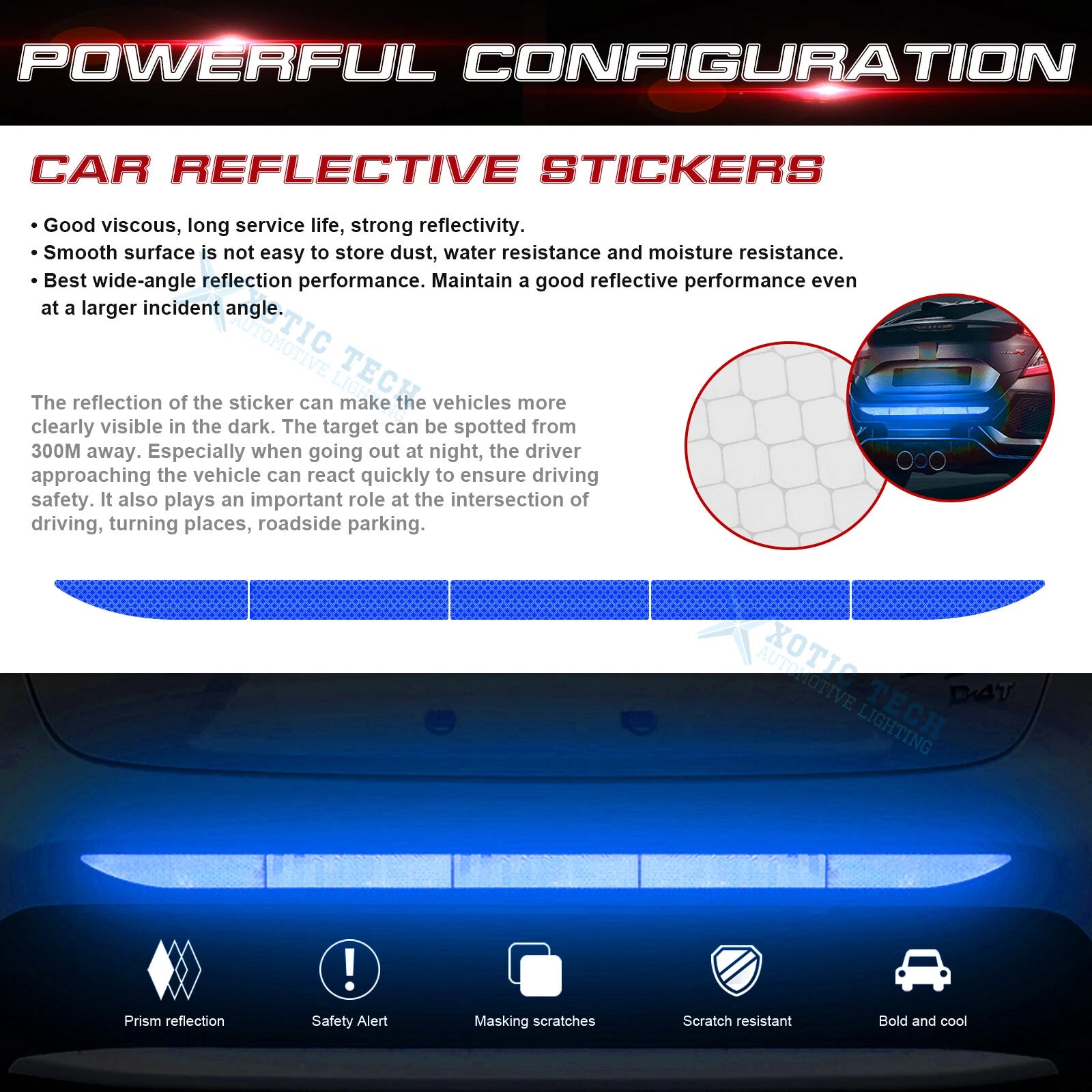 Reflective Warning Tape for Toyota Corolla (2009-2013)