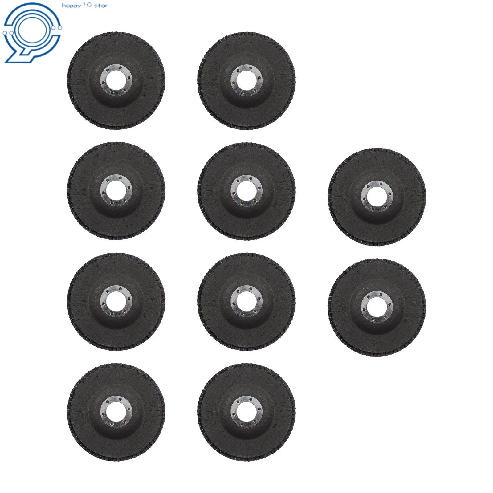 Set of 10 Zirconia Type 27 Flap Discs 4.5" Grinding Wheels 40 Grit 7/8" Arbor