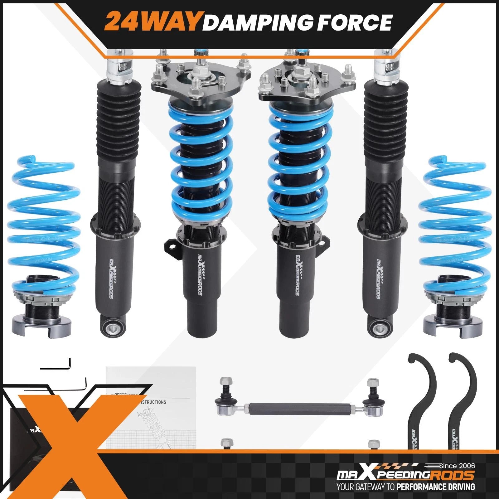 24 Way Damper Coilover Suspension Kit for Honda Civic (2016–2021)