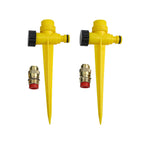 Set of 2 Metal Lawn Sprinklers with Adjustable Heads and Automatic Operation