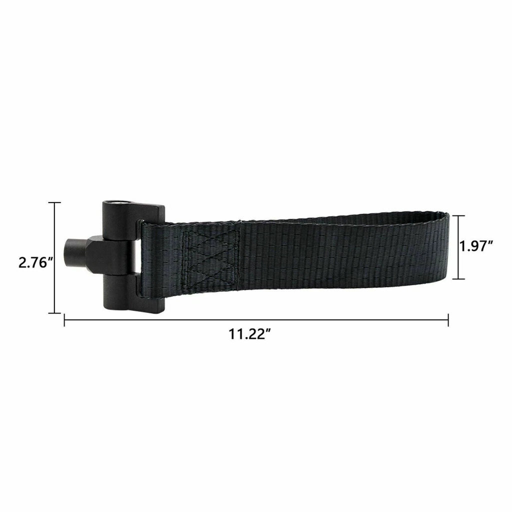 JDM Black Tow Hook Strap for Mitsubishi Lancer Evolution Evo X (2008-2017)