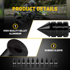 Set of 10 Universal Black Spike Bolts for Windscreen