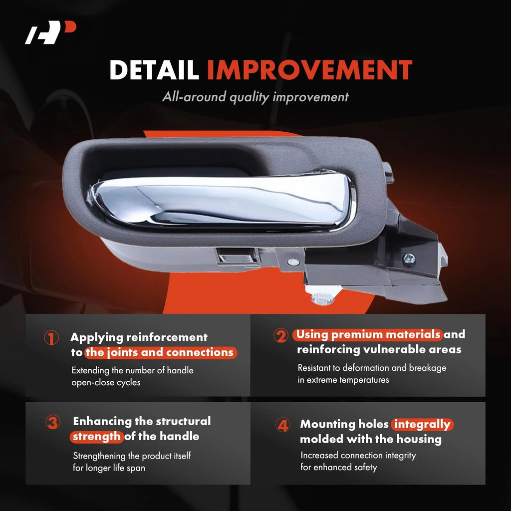 Set of 4 Interior Door Handles for Honda Accord (2003–2007) Sedan