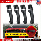 Set of 4 Matte Black Door Handle Guard Covers for Dodge Ram 1500 (2019–2025)
