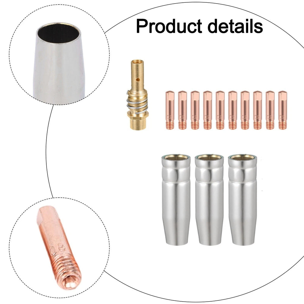 14PCS MIG Welding Kit with Nozzles, Diffusers, Tips for DIY Projects