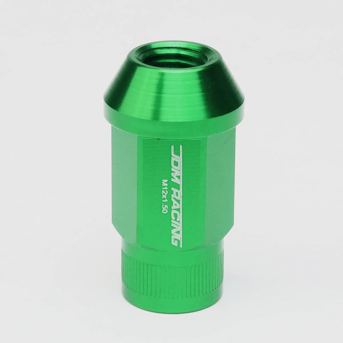 Set of 4 Open End M12x1.5 44mm Tall Green Aluminum Lug Nuts