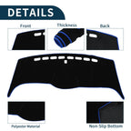 Dashboard Cover Mat for Honda Odyssey RB1 RB2 (2005–2010) Black Blue