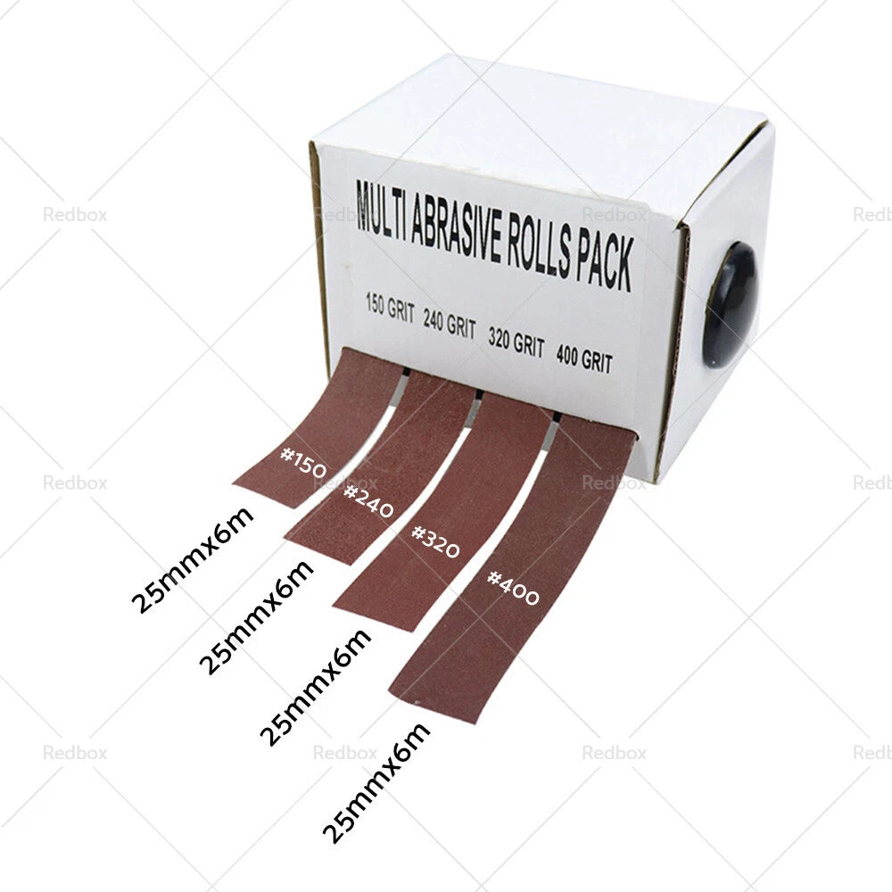 Emery Tape Cloth Abrasive Sanding Paper Set of 4 (150, 240, 320, 400 Grit)