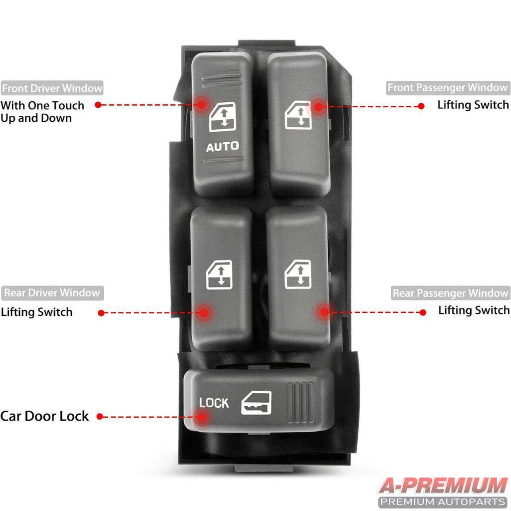 Power Window Switch for Chevy GMC C1500 K2500 Yukon Tahoe (1995-2000)