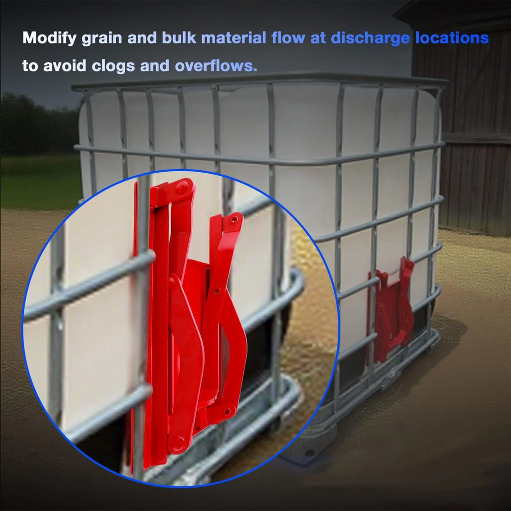 9X9 in Red Sliding Grain Gate for Feed Bin & Truck Unloading