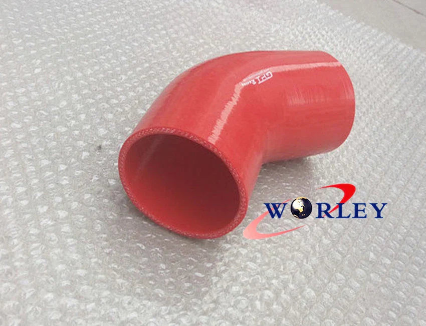 4" Blue 102mm Silicone Hose 45�� Bend Elbow Intake Tube for Car