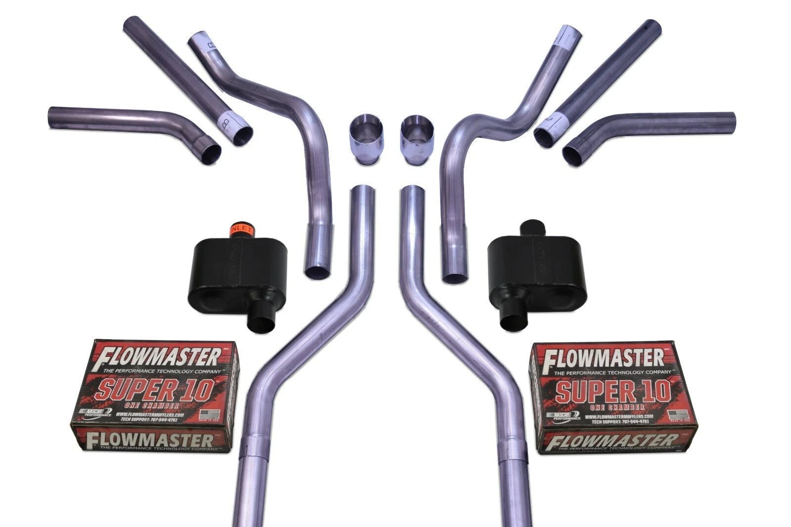 Dual Exhaust Kit for Chevy GMC C10 (1963–1972) - 2.5" Flowmaster Super 10